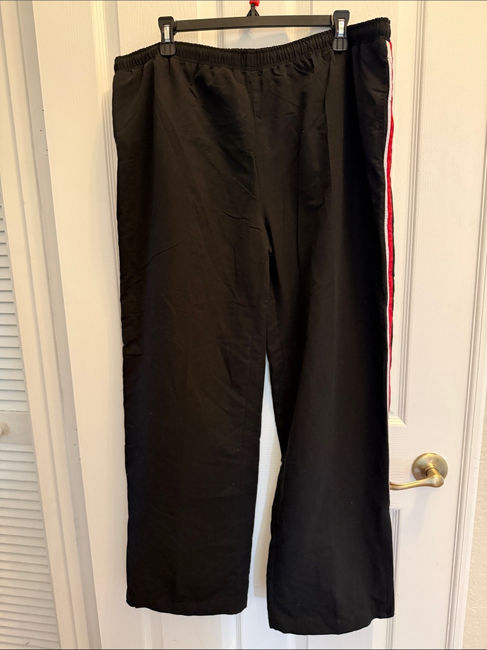 East West Women’s Black Track Pants with Side Stripes and Zippered legs